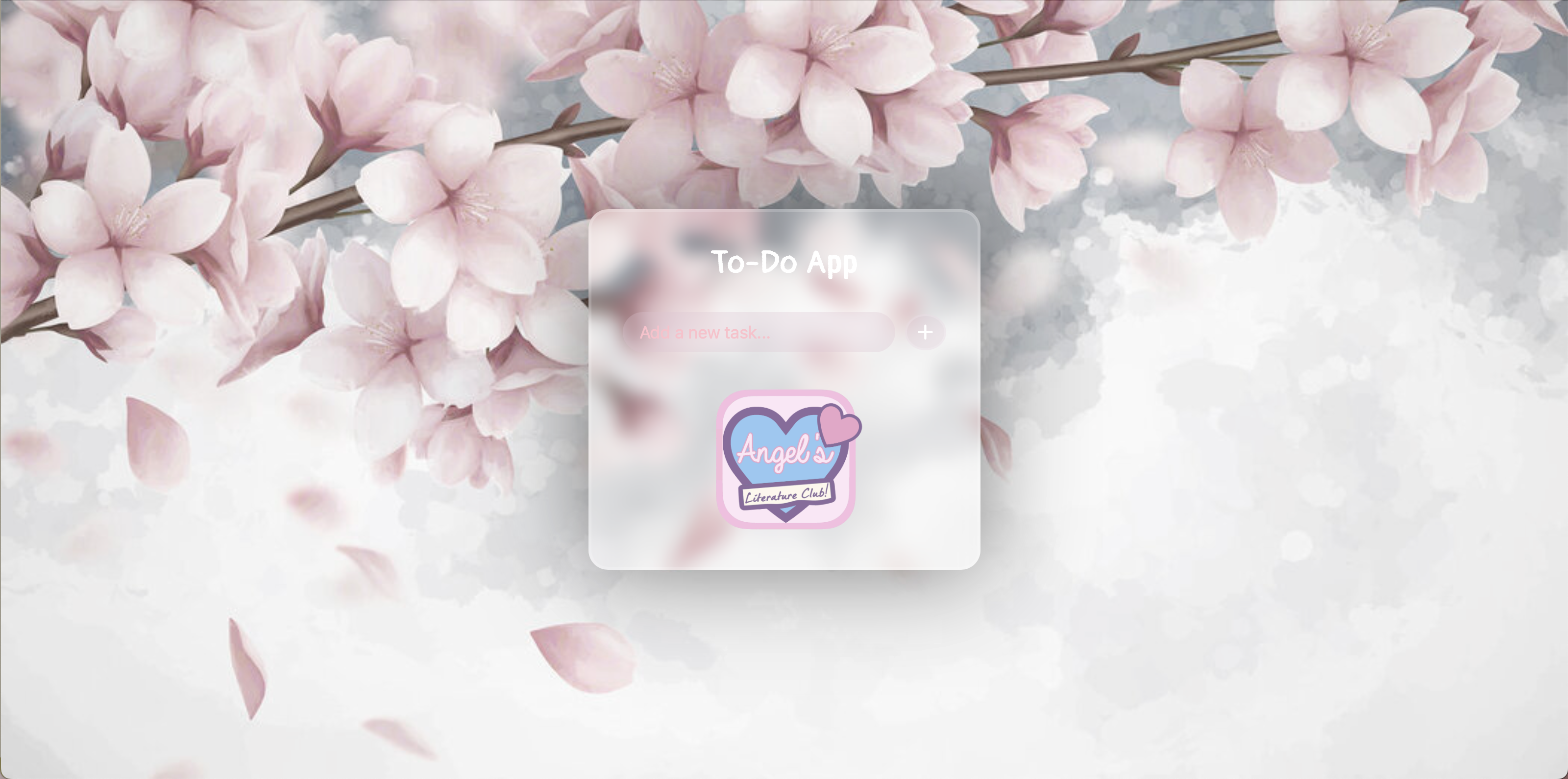 Sakura-themed to-do list app